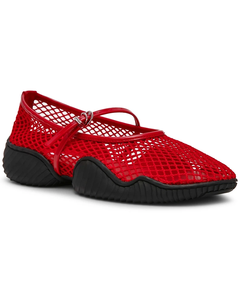 Steve Madden Women's Vickee Mesh Mary-Jane Sneakerina Flats