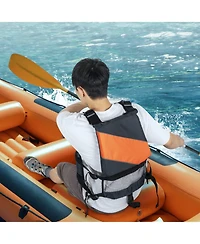 Mecale Life Vest for Watersports (Pfd), Waterproof Nylon, 85N Buoyancy, Life Jacket for Fishing Kayaking Surfing, Men and Women, Size M