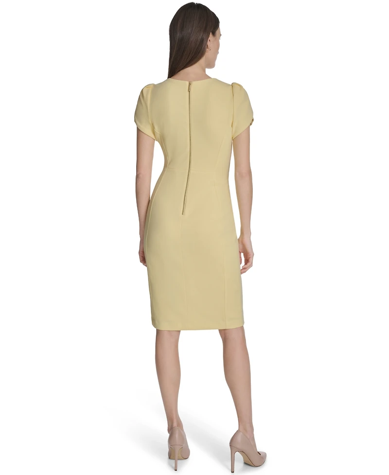 Calvin Klein Women's Tulip-Sleeve Sheath Dress