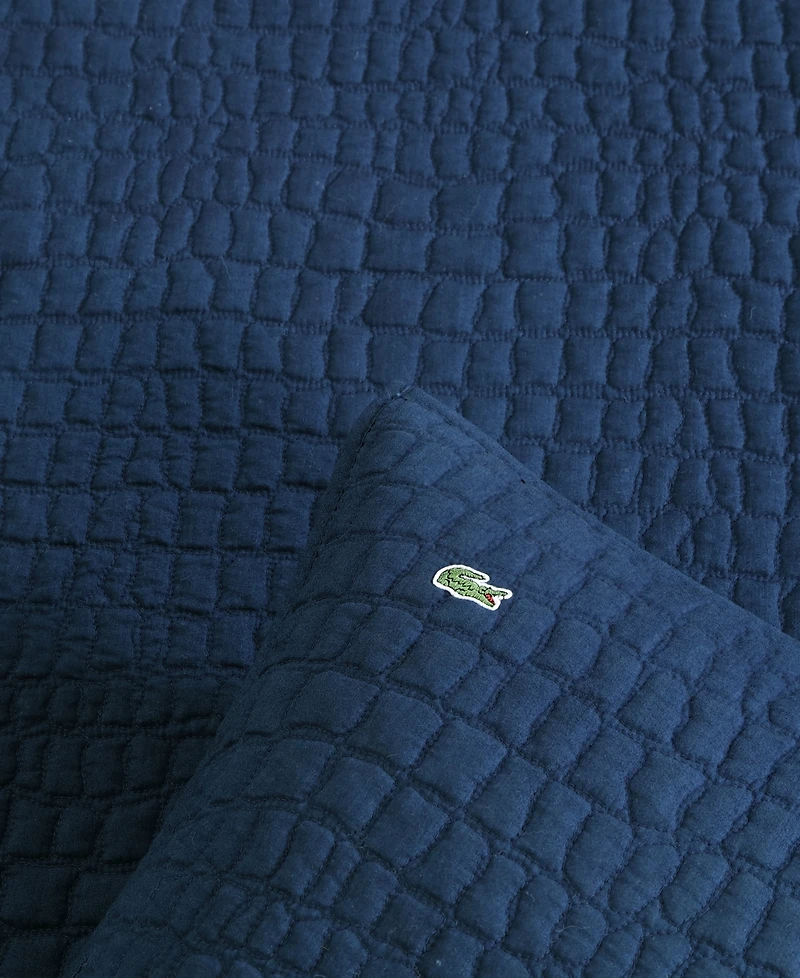 Lacoste Home Croc Scale Cotton 3-Pc. Quilt Set, King