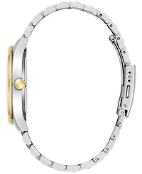 Caravelle Men's Classic Two-Tone Stainless Steel Bracelet Watch, 39mm