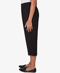 Alfred Dunner Petite Crowd Pleaser Paisley Embroidered Relaxed Capri Pants