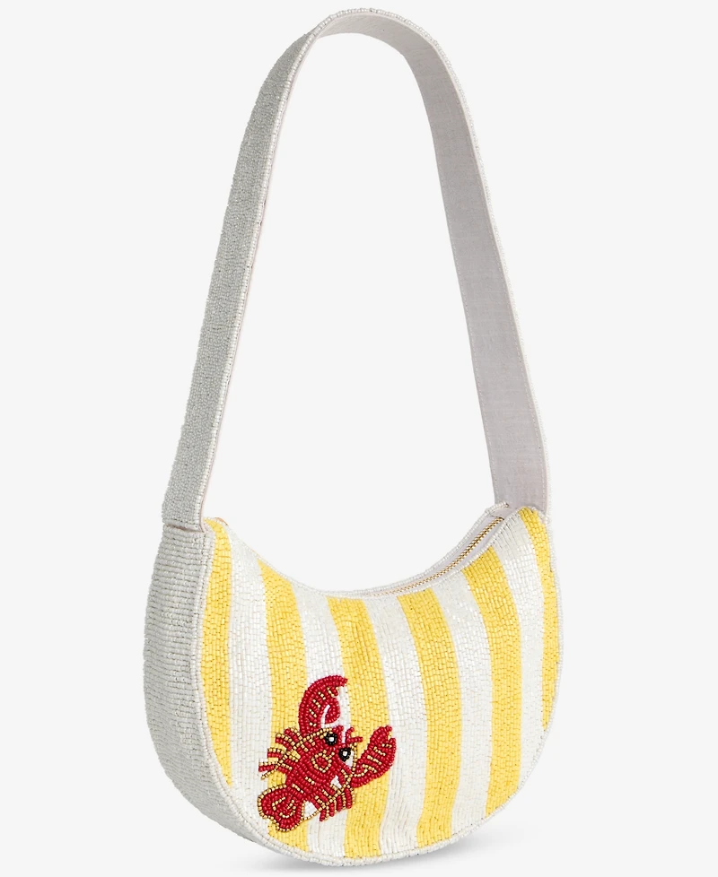 On 34th Beaded Half Moon Shoulder Bag, Macy's Exclusive