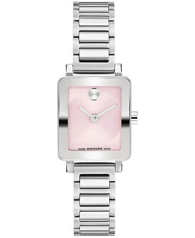 Movado Women's Bold Evolution 2.0 Mini Tank Swiss Quartz Stainless Steel Watch, 20x23mm