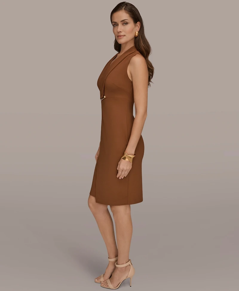 Donna Karan New York Women's V-Neck Wrap Sheath Dress