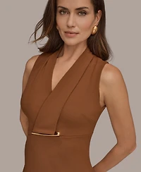 Donna Karan New York Women's V-Neck Wrap Sheath Dress