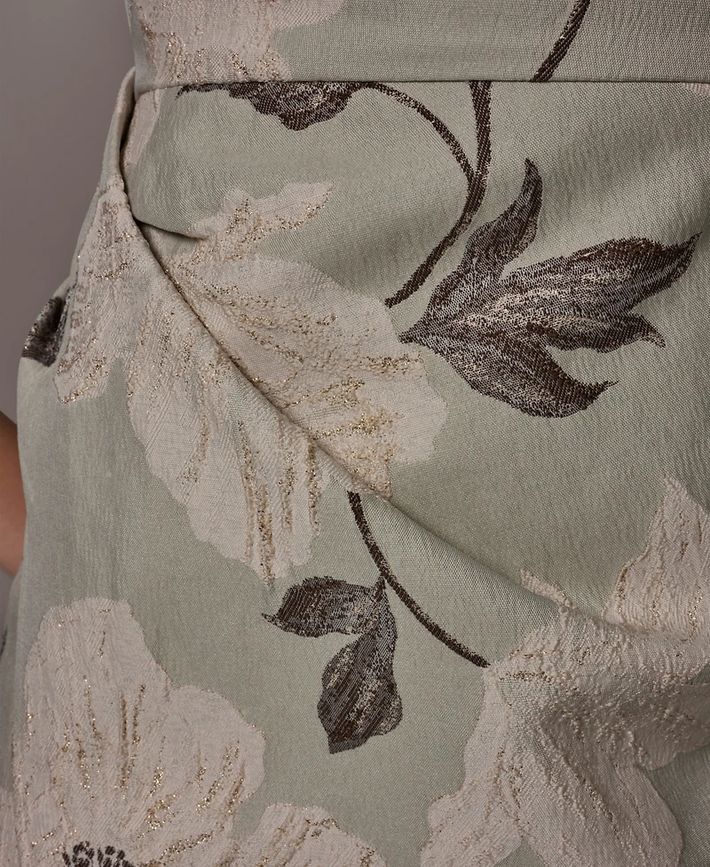 Donna Karan New York Women's Square Neck Faux Wrap Sheath Dress