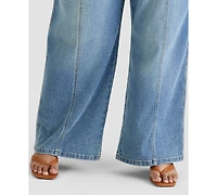 And Now This Trendy Plus Tie-Waist Wide-Leg Jeans, Macy's Exclusive