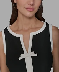 Karl Lagerfeld Paris Women's Contrast Trim Sheath Dress