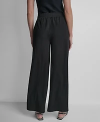 Dkny Women's Mini Logo Ewaist Pull-On Pants