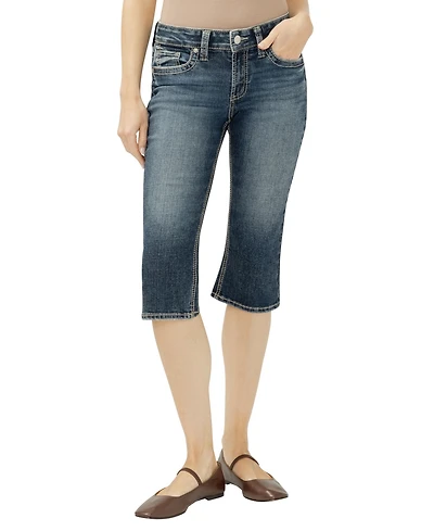 Silver Jeans Co. Women's Suki Mid Rise Capri