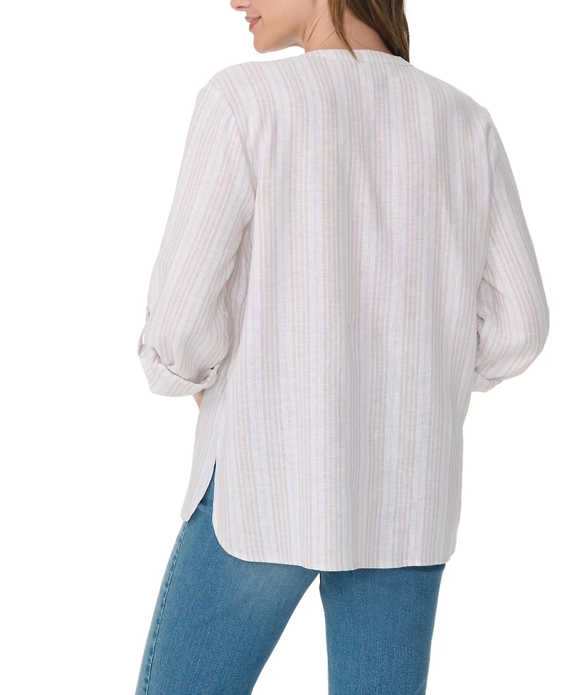 Gloria Vanderbilt Women's Sabina Band Collar Top