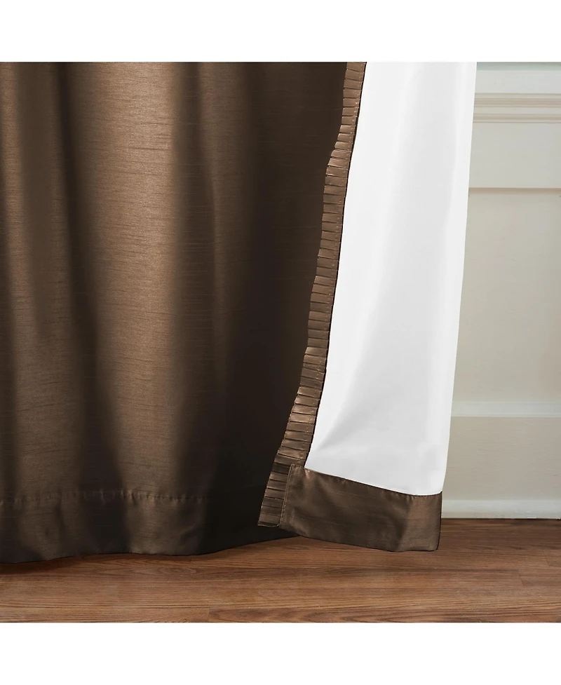 Elrene Home Fashions Versailles Faux Silk Blackout Window Curtain