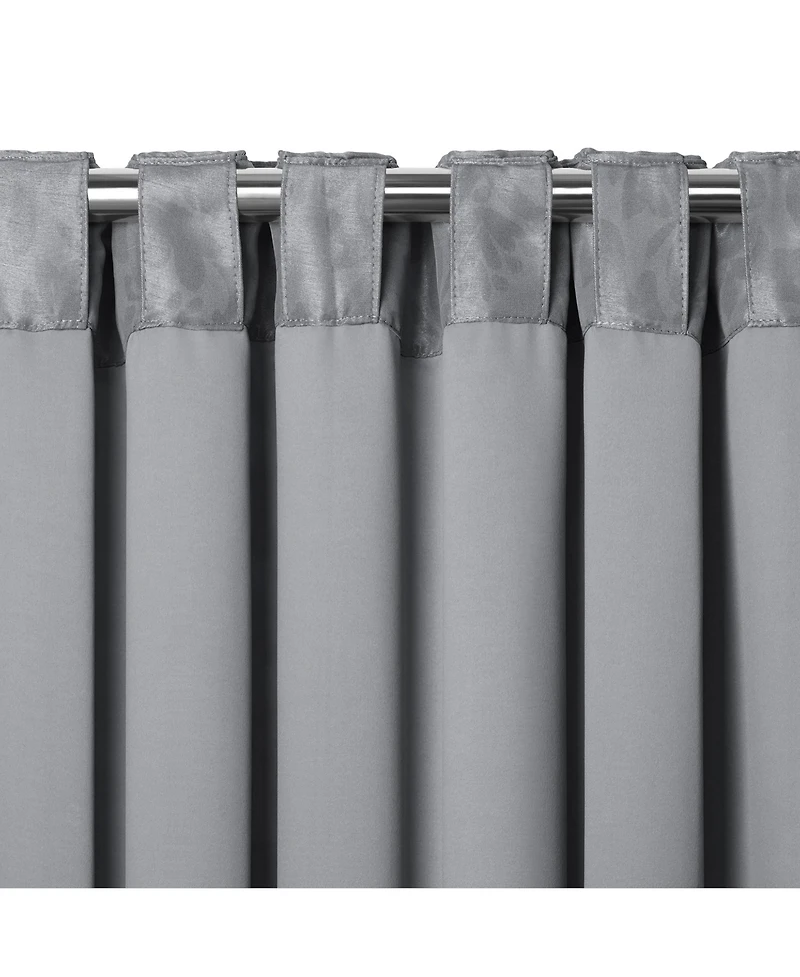 Elrene Home Fashions Antonia Damask Print Blackout Window Curtain