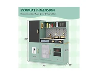 Slickblue Kids Toy Kitchen Playset with Utensils for Ages 3 and Up