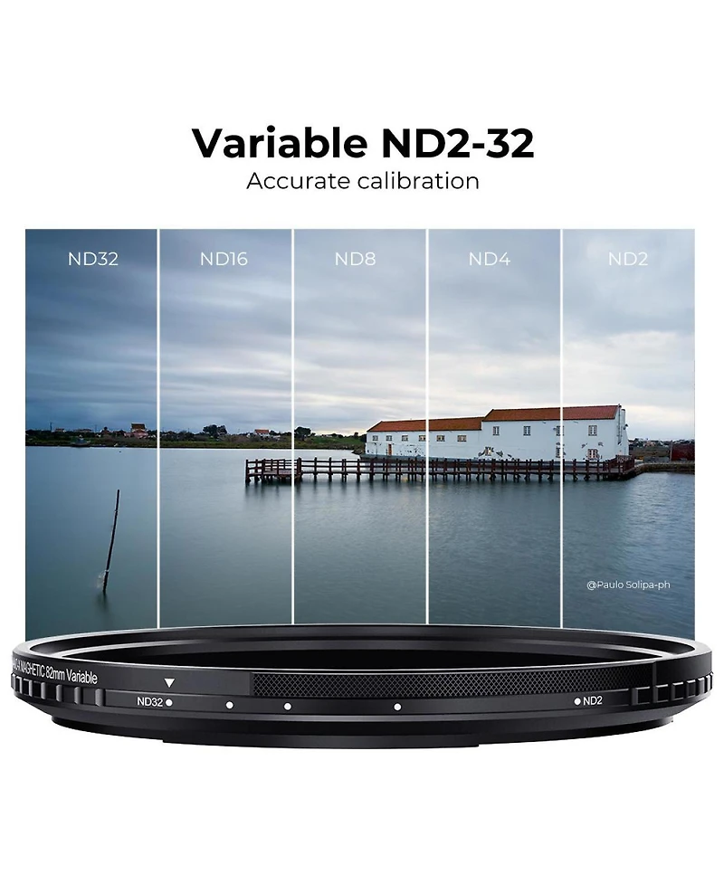 KandF Concept 49mm Nano-x ND2-32 1-5 Stop Magnetic Variable Neutral Density Lens Filter