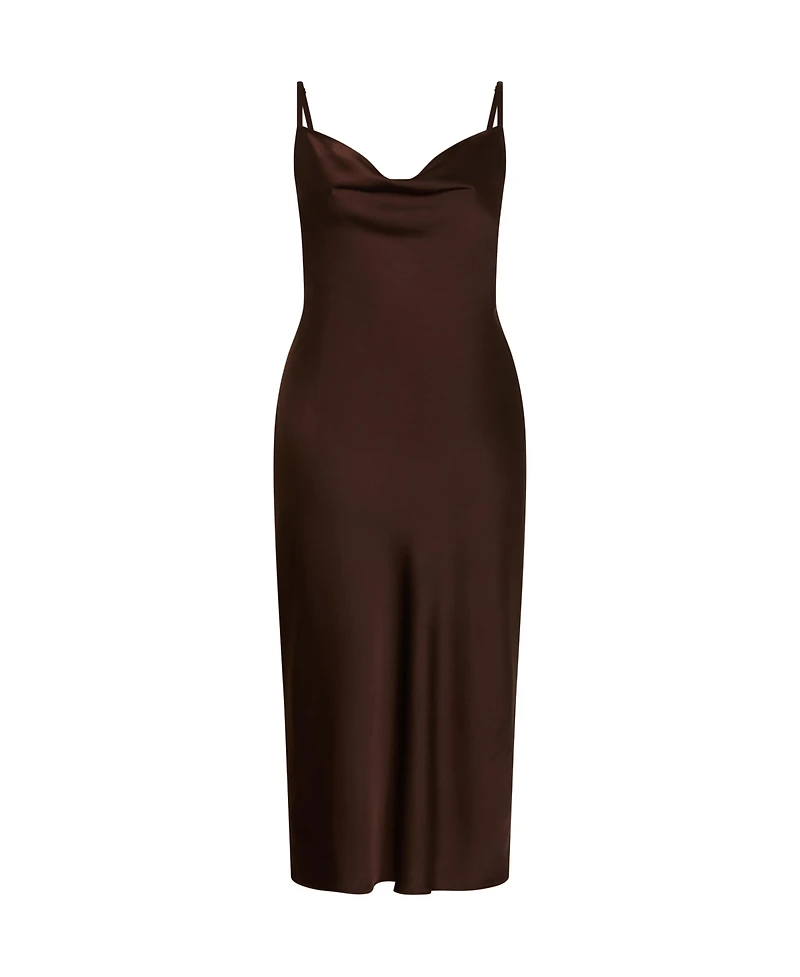 City Chic Plus Satin Slip Dress