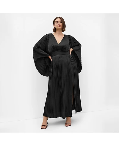 City Chic Women's Carmina Pleat Maxi Dress