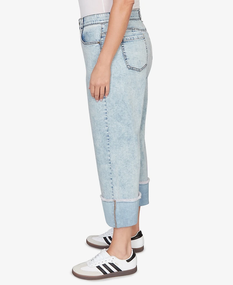 Ruby Rd. Plus Comfort Waist Wide Leg Cropped Jeans