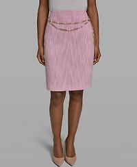 Karl Lagerfeld Paris Women's Woven Pencil Skirt