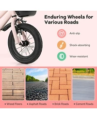 Mecale 12 Inches Kids Bike with Basket and Adjustable Handlebar for 3-4 Years Old