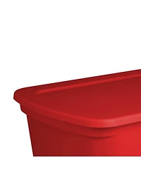 Sterilite 30 Gallon Durable Stacking Seasonal Storage Tote, Red (6 Pack)