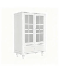 Yigii 36" Kitchen Sideboard Cabinet with Glass Doors and Drawer