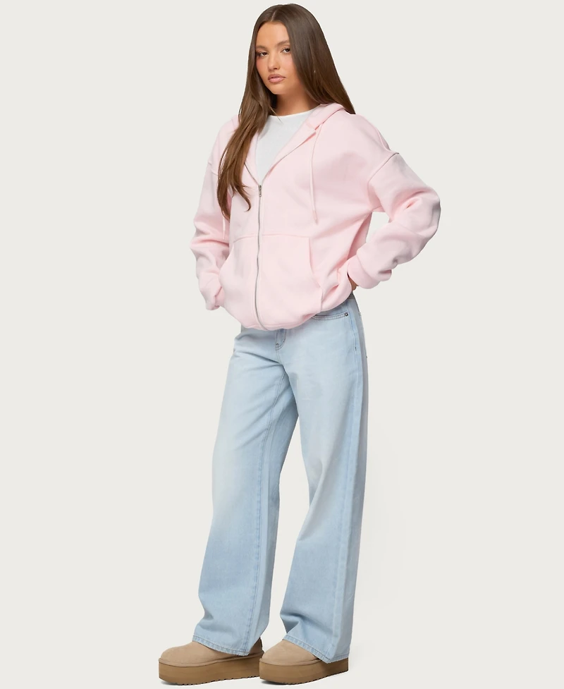 Edikted Women's Rocia Oversized Zip Up Hoodie