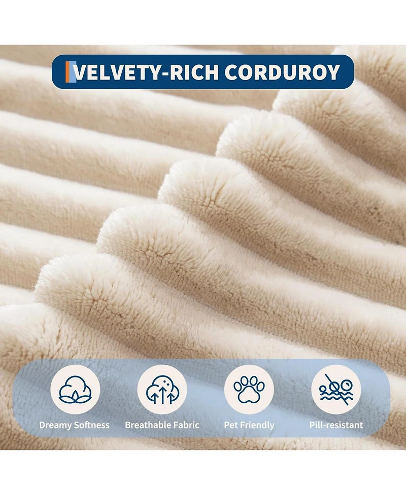 gaomon Oversized Chaise Lounge Chair 54 61" Indoor Corduroy Cloud Boneless Single Couch Sofa with 4 Pillows Armrests & Deep Seat No Assembly