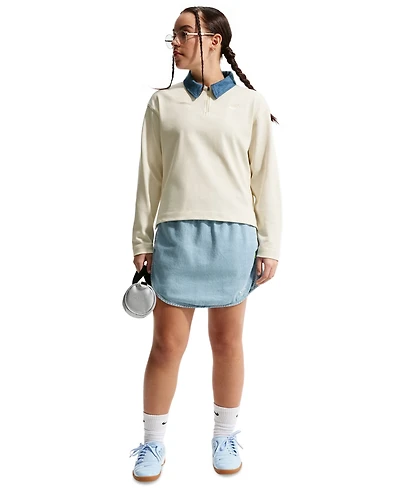 Nike Girls' 7-16 Sportswear Collection Long-Sleeve Polo Top