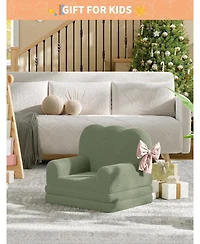 gaomon Kids Couch, 2-in-1 Comfy Toddler Couch Fold Out