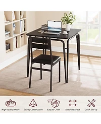 gaomon Dining Table for 2 Small Table and Chairs Set of 2 Square Dinette Set for 2 3 Piece Kitchen and Dining Room Sets for Small Space.