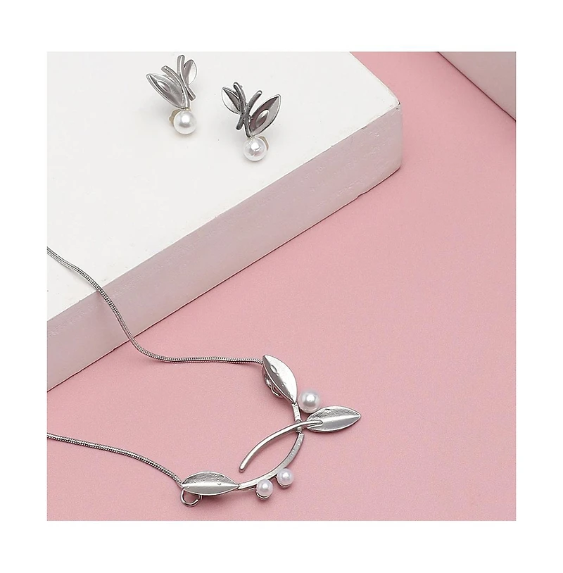 Sohi Women's Leaf Jewellery Set