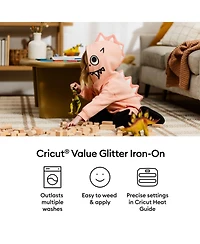 Cricut Glitter Value Iron-on Heat Transfer Vinyl - 10 x 8 ft