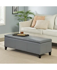 Glouster Storage Ottoman - Contemporary Upholstered Footrest with Hidden Storage