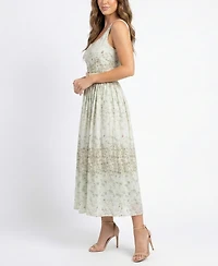 Taylor Petite Scoop Neck Belted Dress