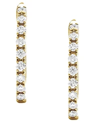 Macy's Diamond Hoop Earrings (1/2 ct. t.w.) in 14k Yellow Gold