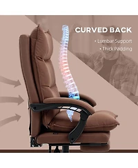 Vinsetto Microfiber Office Chair with Massage, Heat, Footrest