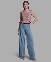 Bcbg Women's Square Neck Double Breasted Vest