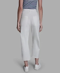 Bcbg Women's Mid-Rise Pocket Detail Barrel Pants