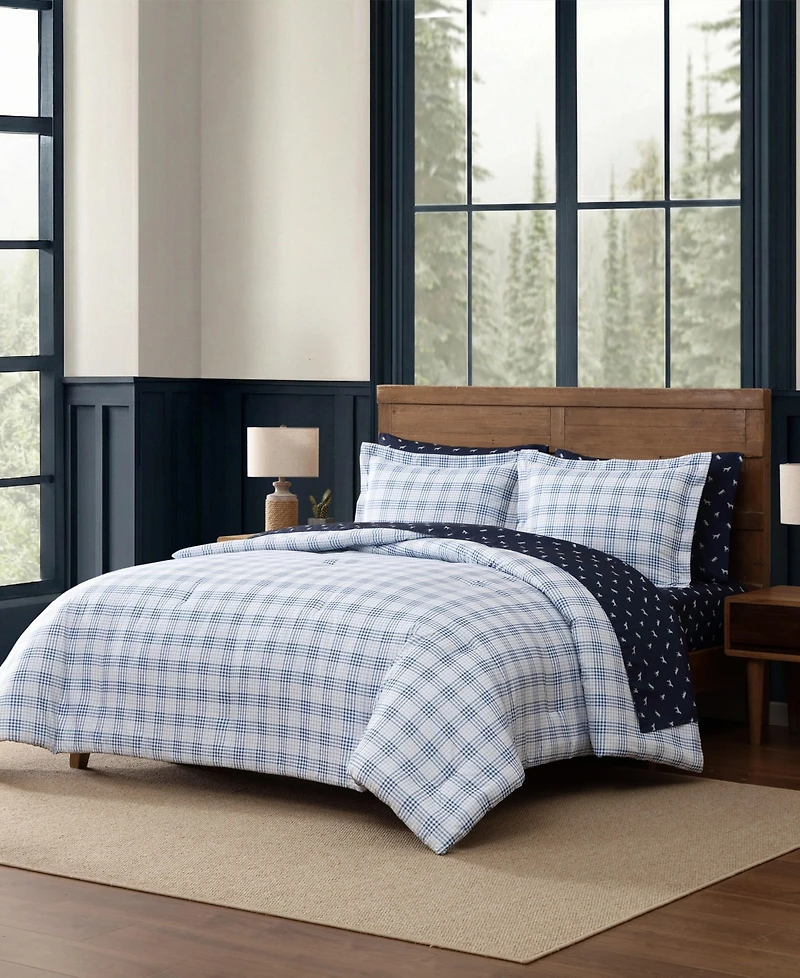 Eddie Bauer Beach Pine Plaid 7-Pc. Comforter Set, Queen