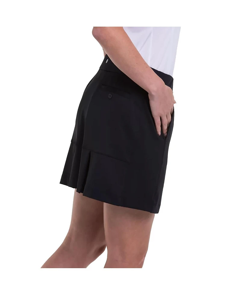 Ep Ny Women's Knit with Back Mesh Pleat Golf Skort
