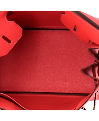 Pre-Owned HERMES Birkin 30 Handbag Red Epsom with Gold Hardware