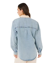 Rip Curl Women's Surf Side Relaxed Collared Denim Jacket