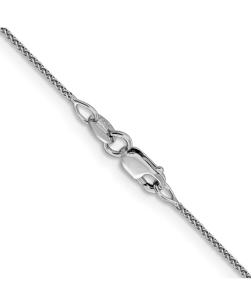 Curata Jewelry Solid 18k Gold Italian Sparkle-Cut 1mm Spiga Chain Necklace