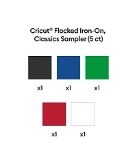 Cricut Flocked Iron-On, Classics Sampler - 12 in x 12 in (5 ct)