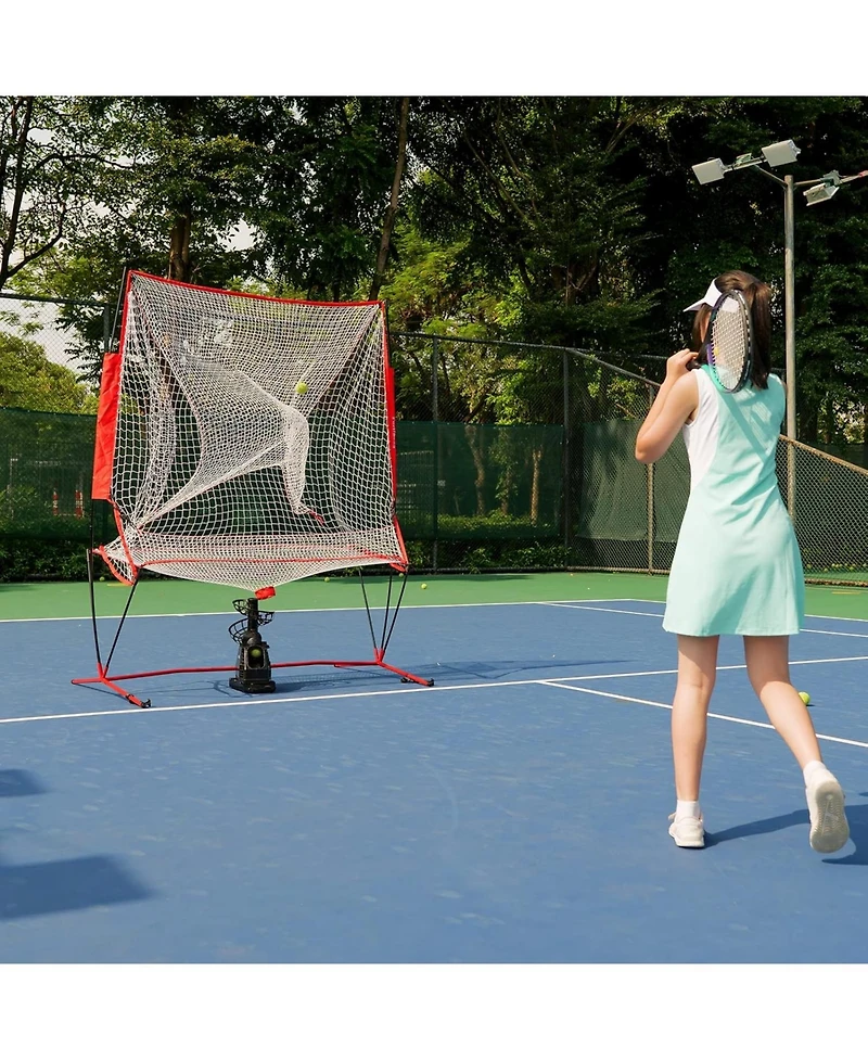 Furlihong Portable Baseball and Tennis Ball Recycling System Net 6 x 7ft with Fiberglass Frame and Carrying Bag for Continuous Training Loop Net Only