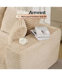 gaomon Boneless Sectional Cloud Couches for Living Room L-Shape Corduroy Cloud Sectional Couch with Chaise Modern Modular Sectional Sofa