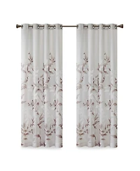 Laoties Printed Grommet Window Curtain Panel, 50" W x 84" H, Lightweight Semi-Sheer, Single Panel
