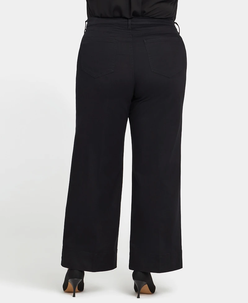 Nydj Plus Teresa Wide-Leg Ankle Hem Jeans